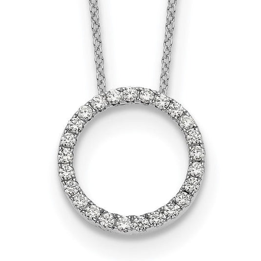 Quality Gold 14kw 1/2ct Lab Grown Diamond VS DEF 18in Eternity Pendant Necklace
