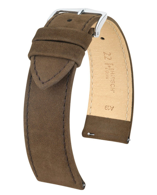 Hirsch Nubuck - Texture Leather Osiris Watch Strap w/QR