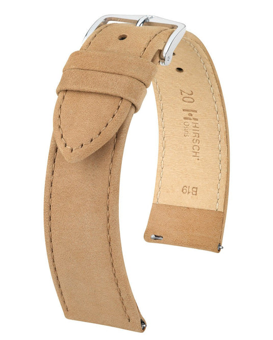 Hirsch Nubuck - Texture Leather Osiris Watch Strap w/QR