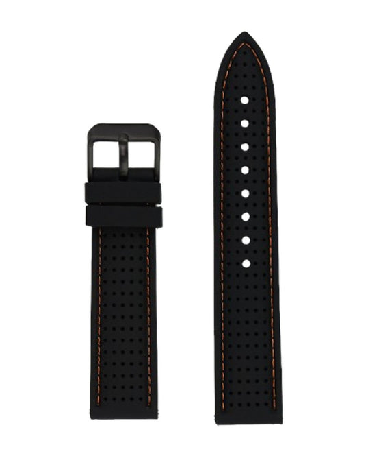 Hadley Roma Perforated Color - Stitched Silicone Watch Band w/NQR