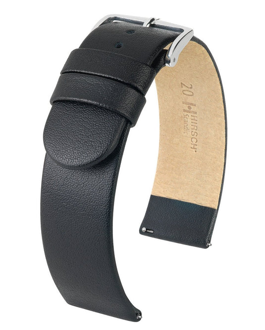 Hirsch Plain Straight Leather Scandic Watch Strap w/QR