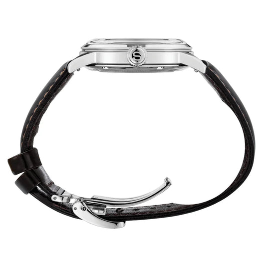 Seiko Presage Cocktail Time "Mockingbird" Steel Green Dial Brown Leather Band Automatic Watch