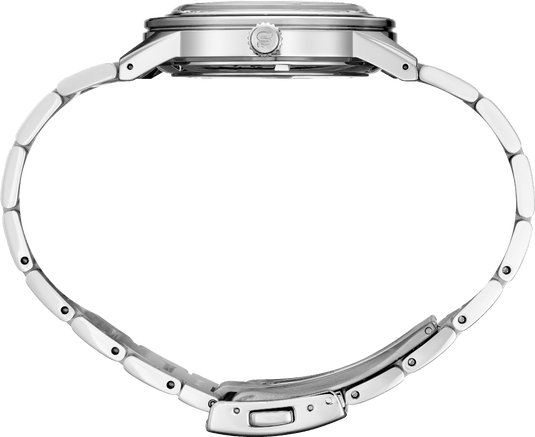 Seiko Presage "Crown" Style Stainless Steel Blue Dial Blue Bezel Automatic Watch