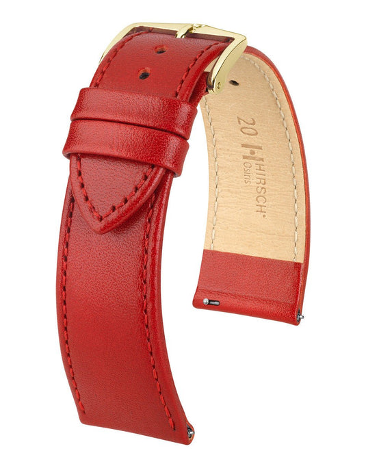 Hirsch Plain Box Leather Osiris Watch Strap w/QR